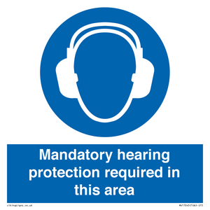 MV17045: Mandatory hearing protection required in this area