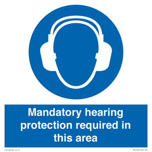 MV17045: Mandatory hearing protection required in this area