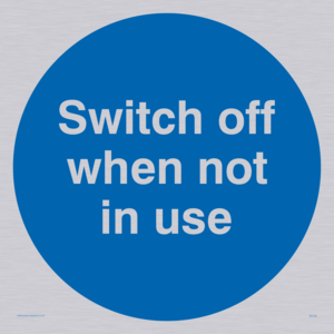 MV258: switch off when not in use