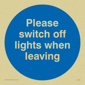 MV259: Switch off lights