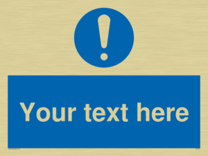 MV3002: Custom mandatory sign