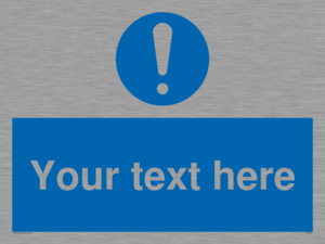 MV3002: Custom mandatory sign