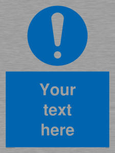 MV3002: Custom mandatory sign
