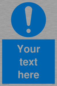 MV3002: Custom mandatory sign