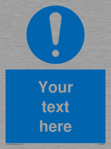 MV3002: Custom mandatory sign