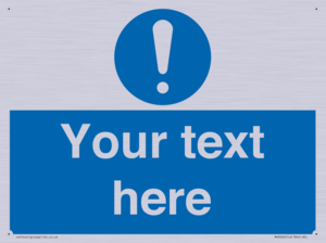 MV3002: Custom mandatory sign
