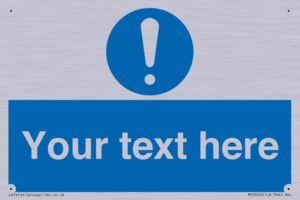 MV3002: Custom mandatory sign