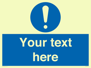 MV3002: Custom mandatory sign