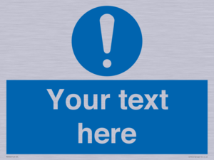 MV3002: Custom mandatory sign