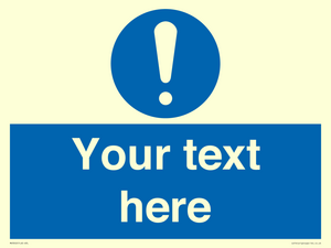 MV3002: Custom mandatory sign