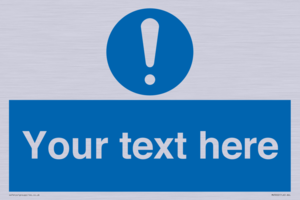 MV3002: Custom mandatory sign