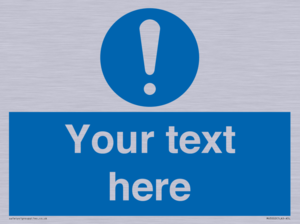 MV3002: Custom mandatory sign