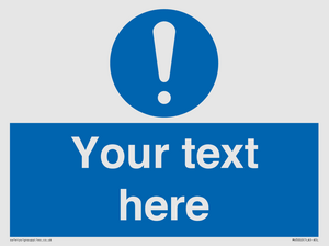 MV3002: Custom mandatory sign