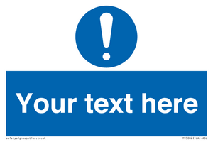 MV3002: Custom mandatory sign