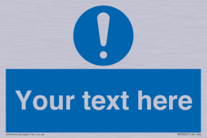 MV3002: Custom mandatory sign