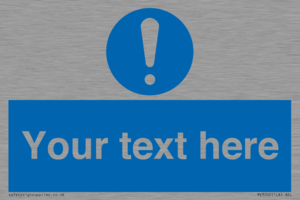 MV3002: Custom mandatory sign