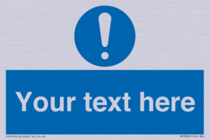MV3002: Custom mandatory sign