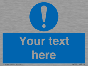 MV3002: Custom mandatory sign