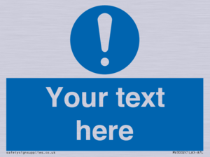 MV3002: Custom mandatory sign
