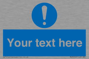 MV3002: Custom mandatory sign
