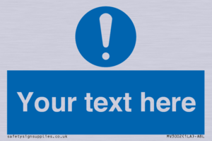 MV3002: Custom mandatory sign