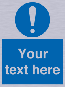 MV3002: Custom mandatory sign
