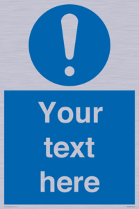 MV3002: Custom mandatory sign