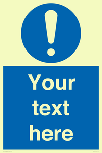 MV3002: Custom mandatory sign