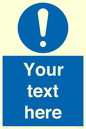 MV3002: Custom mandatory sign