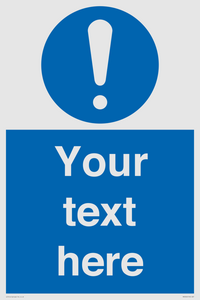 MV3002: Custom mandatory sign