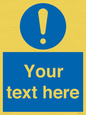 MV3002: Custom mandatory sign