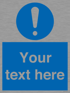MV3002: Custom mandatory sign