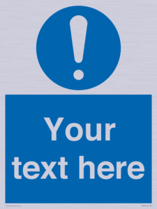 MV3002: Custom mandatory sign