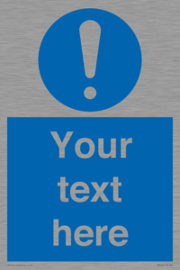 MV3002: Custom mandatory sign