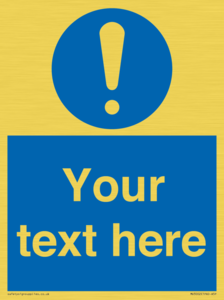 MV3002: Custom mandatory sign