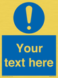 MV3002: Custom mandatory sign