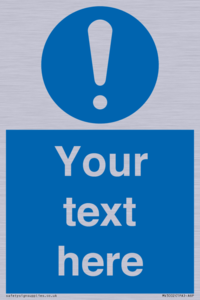 MV3002: Custom mandatory sign