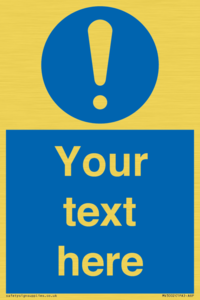 MV3002: Custom mandatory sign