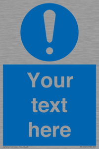 MV3002: Custom mandatory sign