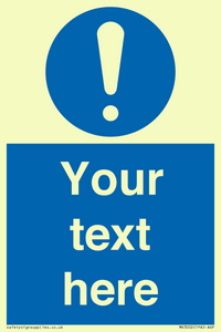 MV3002: Custom mandatory sign