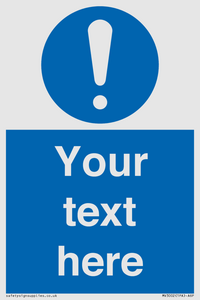 MV3002: Custom mandatory sign