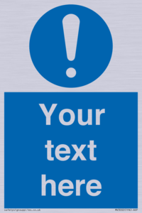 MV3002: Custom mandatory sign