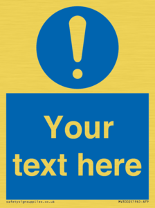 MV3002: Custom mandatory sign