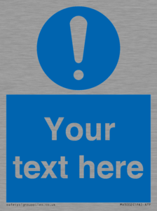 MV3002: Custom mandatory sign