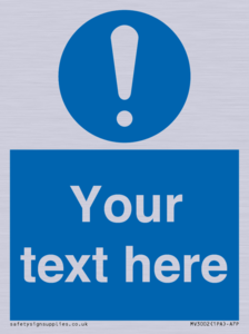 MV3002: Custom mandatory sign