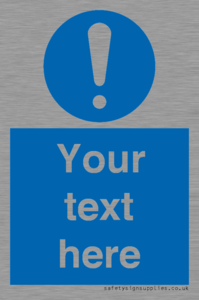 MV3002: Custom mandatory sign