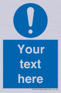 MV3002: Custom mandatory sign