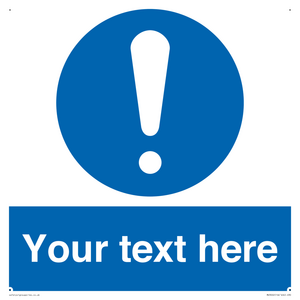 MV3002: Custom mandatory sign