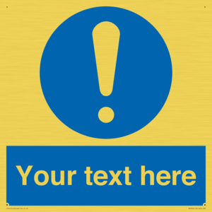MV3002: Custom mandatory sign
