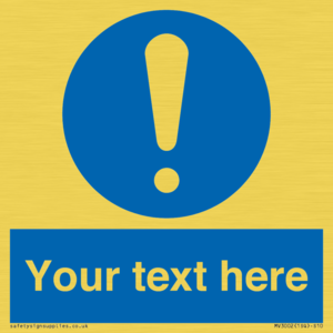 MV3002: Custom mandatory sign